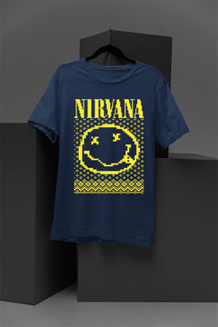 UGLY Classic Nirvana Band Logo & Iconic Smiley Face Christmas Tee | Grunge Style |