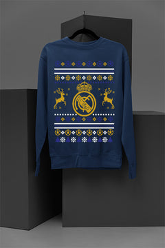 UGLY Real Madrid Christmas Sweatshirt | Vintage Madrid Logo | Retro Christmas Apparel | Best of Real Madrid