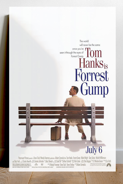 Forrest Gump Tom Hanks Premium Gloss Poster | Movie Memorabilia Print Wall Art | Classic Film Room Decor | Retro Vintage Cinema Gift