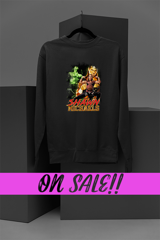 Shawn Michaels WWE Sweatshirt | Heartbreak Kid Vintage Clothing | Attitude Era Icon Merchandise