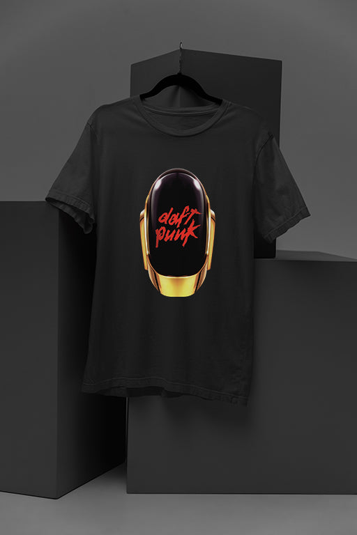 Daft Punk Helmet Logo Design | Retro Electro Band Tee | Vintage Techno Music Shirt | 90s Dance Music Graphic Tee