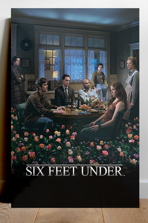 Six Feet Under Poster featuring Michael C. Hall | Peter Krause | Lauren Ambrose | TV Show Memorabilia | Six Feet Under Design