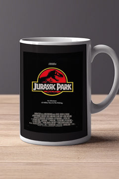 Jurassic Park 11oz Mug | Film Memorabilia | Jurassic Park Design | Lead Actor's Name