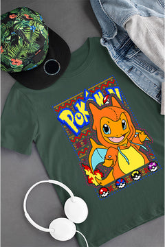 KIDS UGLY "Charmander Christmas Blast" T-shirt | Pokemon Charmander Holiday
