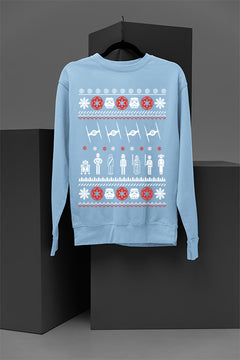 UGLY Christmas Sweatshirt: Star Wars Troops | Galactic Holiday Cheer | Empire Era Festivities