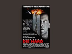 Die Hard Canvas Print | Bruce Willis | Action Movie Poster | John McClane Decor | Film Buff Gift | Yippee Ki Yay Wall Art