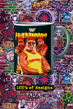HULK HOGAN 11oz Mug featuring Pro Wrestling Legend - WWE Coffee Cup Gift | Hulkamania Merchandise Autographed Photo Design