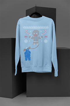 UGLY Festive Cookie Monster Christmas Sweatshirt | Retro Holiday Splurge | 90s Nost
