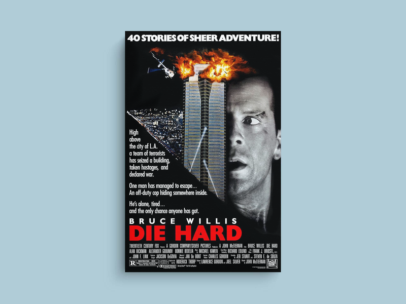 Die Hard Canvas Print | Bruce Willis | Action Movie Poster | John McClane Decor | Film Buff Gift | Yippee Ki Yay Wall Art