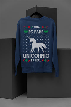 "Santa is Fake Unicorns are Real" Christmas Sweatshirt | Holiday Fashion | Trend"
