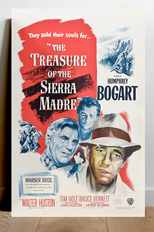 The Treasure of the Sierra Madre Humphrey Bogart Gloss Poster | Classic Film Decor | Vintage Movie Art Print | Retro Cinema Wall Art