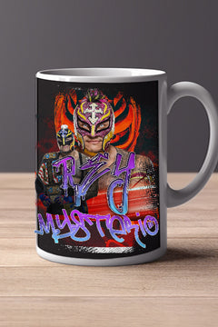 Rey Mysterio 11oz Mug | Pro Wrestling Legend Ceramic Cup with Rey Mysterio Design