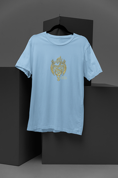 House of The Dragon Gold Three Dragon T-Shirt | Game of Thrones Inspired Graphic Tee | Three Dragon Emblem Shirt | Khaleesi Inspired Clothing | Dragon Symbol Tee