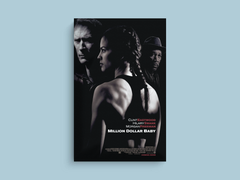 Million Dollar Baby Canvas Print | Film Art Decor | Clint Eastwood Hilary Swank Morgan Freeman | Movie Memorabilia Wall Hanging