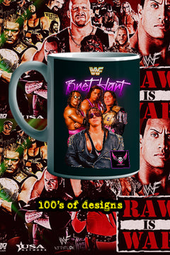 BRET HART 11oz Mug | WWE Legend "The Hitman" Bret Hart - Wrestling Fan Gift