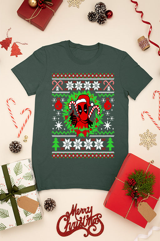 KIDS UGLY Deadpool Holiday Havoc T-Shirt | Merc with a Mouth | Retro Cool Kids