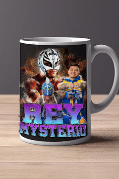 Rey Mysterio 11oz Mug featuring Pro Wrestling Legend Design | Collector's Item - Limited Edition