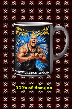 The Rock 11oz Mug featuring Pro Wrestling Star Dwayne Johnson | WWE Collectible Cup | Wrestling Fan Gift