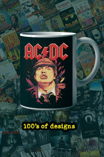 ACDC Angus 11oz Mug | Rock Music | Band Fan | Guitarist Portrait | Musician Coffee Cup