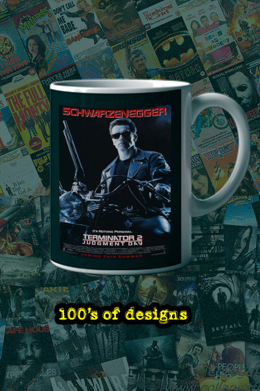 Terminator 2 11oz Mug | Film Memorabilia | Terminator 2 Design | Cybernetic Sci-Fi Gift | Arnold Schwarzenegger Artistic Cup