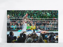 Wrestlemania 40 Canvas Print | The Rock Lays Out Cody Rhodes Design | WWE Wrestling Art Print | Wrestlemania 40 Memorabilia | Sports Entertainment Decor