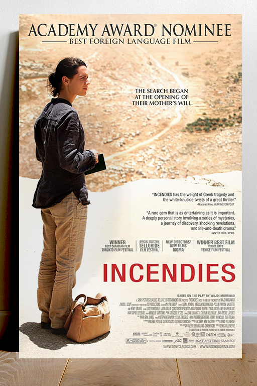 Incendies Denis Villeneuve Poster | Premium Gloss Print | Film Incendies Design | Jake Gyllenhaal | Mystery Drama Wall Art