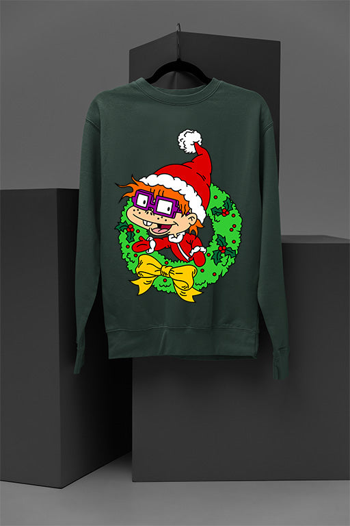 UGLY Retro Rugrats Chuckie Christmas Sweatshirt | 90s Cartoon Character | Vintage Ugly