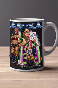 ASUKA 11oz Mug | Pro Wrestling Queen ASUKA Photo Coffee Cup | WWE Diva Fan Merchandise