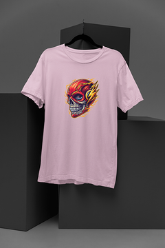 "Speedster Skull Tee | The Flash Inspired Graphic Shirt | DC Comics Fan Apparel | Superhero Skeleton Top"