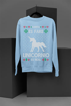 "Santa is Fake Unicorns are Real" Christmas Sweatshirt | Holiday Fashion | Trend"