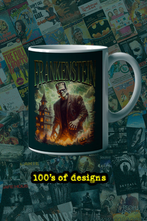 Halloween Frankenstein 11oz Mug | Classic Horror Film Poster Design