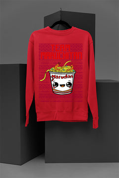 UGLY Crazy Maruchitan Ramen Box Happy Face Christmas Sweatshirt | Funny Ugly Design
