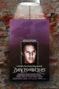 Dances with Wolves Kevin Costner Poster | Classic Film Decor | Gloss Finish | Movie Fan Must-Have