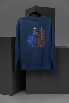 Horror Icons Michael Myers | Freddie Kruger Cozy Pullover Sweatshirt | Warm Horror Film Halloween Top