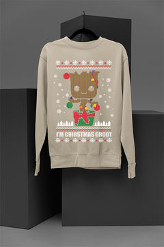 UGLY Marve Baby Groot I Am Christmas Groot | Marvel Christmas Sweatshirt | Holiday Funny
