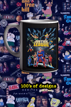 Justice League Unlimited 11oz Mug | TV Show Memorabilia | Justice League Unlimited Design | Superman Wonder Woman Batman Flash Green Lantern