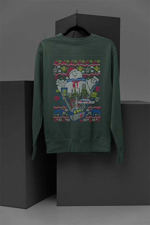 UGLY Retro Marshmallow Man Ghostbusters Christmas Sweatshirt | Vintage 80s Icon | Xmas