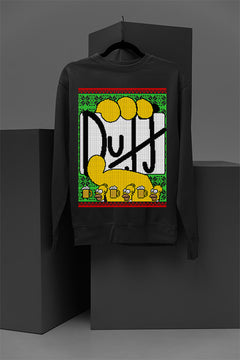 UGLY Festive Homer Simpson & Duff Beer Logo | Christmas Ugly Designs | Retro 90