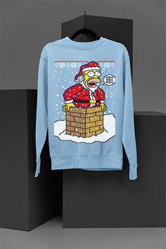 UGLY Santa Homer Simpson | Christmas Ugly Designs | Chimney Stuck Santa | Retro 90