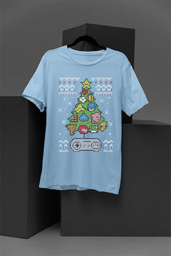 UGLY Nintendo Christmas Tree | Retro Mario Holiday Tee | Vintage Gamer Xmas Shirt