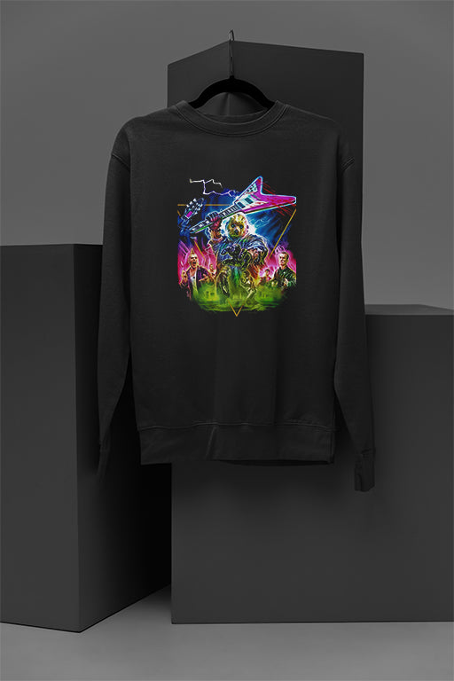 Horror | Michael Myers Neon Style Cozy Pullover | Scary Movie Sweatshirt | Warm Halloween Top