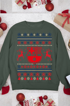 UGLY Vintage Glory Barcelona FCB Logo Christmas Sweatshirt | Soccer Champions | 90s Style