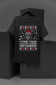 UGLY Star Wars Christmas Vader | Vintage Holiday Darth Vader Tee | Retro Galactic Christmas Shirt | Classic Star