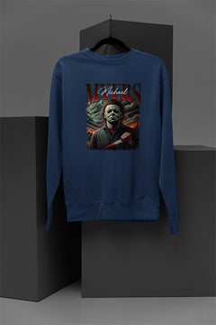 Horror | Michael Myers Fright Fest Cozy Pullover | Scary Movie Warm Sweatshirt | Halloween