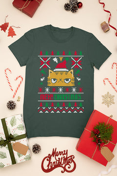 UGLY Meh! Christmas Cat | Vintage Christmas | Retro Era | Festive Feline | Quir