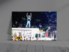 WWE Attitude Era Stone Cold On Beer Truck Raw Poster | Vintage WWE Attitude Era Image | Retro Wrestling Memorabilia | Wall Art Decor | Iconic WWE Stone Cold Moment