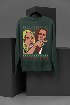 "Woman Yelling at Cat" Christmas Sweatshirt | Funny Memes | Holiday Festive |