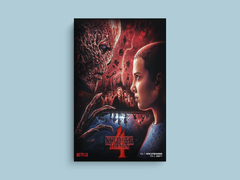 Stranger Things Season 4 Canvas Print | Eleven and Dustin | TV Show Design Art