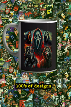 Halloween Ghostface 11oz Mug | Horror Film Poster Design | Creepy Ghostface Mug