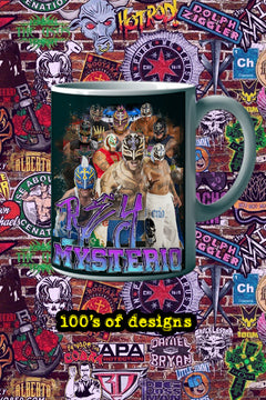 Rey Mysterio 11oz Mug | Pro Wrestling Superstar Rey Mysterio Image Mug